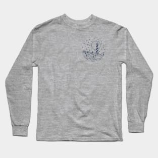 East Coast Lighthouse - Deepwater Navy Long Sleeve T-Shirt